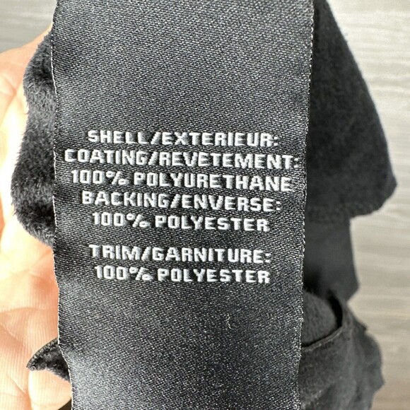 7 For All Mankind Black Faux Leather Pants Women’s M Vegan Leather Coated Jogger - Picture 13 of 15